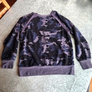 prAna sweatshirt, blue & gray camo, Medium